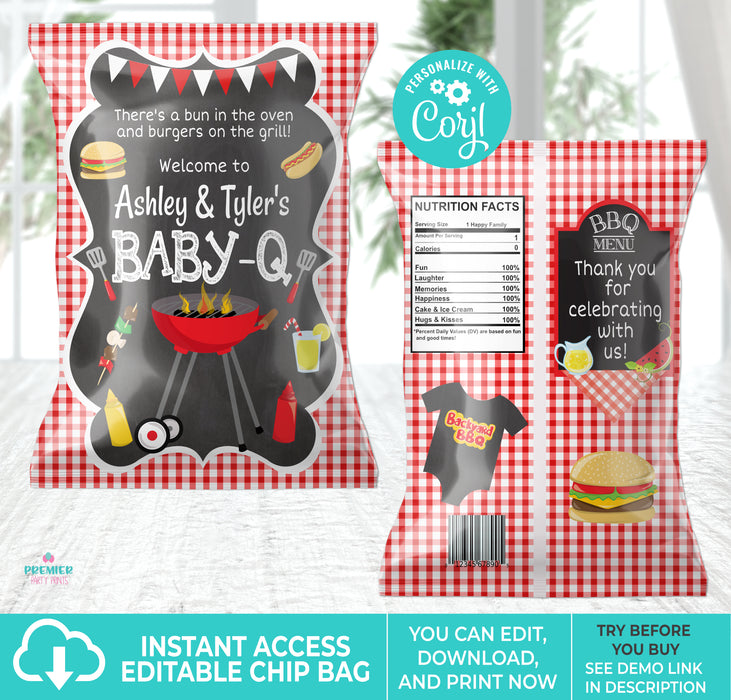 BabyQ Baby Shower Chip Bag