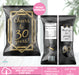  Black & Gold 30th Birthday Chip Bag