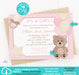 Pink Teddy Bear Baby Shower Invitation
