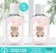 Pink Teddy Bear Printable Baby Shower Hand Sanitizer Label