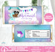 Little Mermaid Baby Shower Candy Bar Wrapper Brown Tone