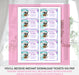 Mermaid Baby Shower Printable Diaper Raffle Tickets and Books for Baby Insert