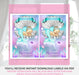 Printable Mermaid Baby Shower 5x8 Gift Bag Label Light Tone Instructions