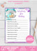 Printable Mermaid Baby Shower Wishes for Baby Light Tone