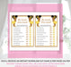 Printable Little Sunshine Little Sunflower He Said She Said Baby Shower Game Brown Tone Instructions