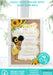 Little Sunshine Sunflower Baby Shower 5x8 Gift Bag Label Brown Tone