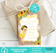 Printable Little Sunshine Sunflower Baby Shower Favor Tag Light Tone
