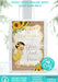 Printable Little Sunshine Sunflower Baby Shower Gift Bag Label Light Tone