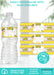 Printable Little Sunshine Sunflower Baby Shower Water Bottle Label Light Tone