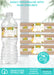 Printable Little Sunshine Sunflower Baby Shower Water Bottle Label Light Tone