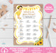 Printable Little Sunshine Sunflower Baby Shower What's in Your Purse Game Light Tone