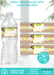 Main Squeeze Lemon Baby Shower Water Bottle Label Vers 2 Brown Tone w/Afro Puffs