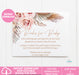 Pink Floral Books for Baby Invitation Insert