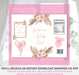  Pink Pampas Grass Floral Baby Shower Chip Bag Instructions