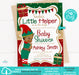 Download Santa's Little Helper Winter/Christmas Boy Baby Shower Invitation Brown Tone