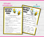 Printable Little Honeybee Nursery Rhyme Quiz Gender Reveal Game