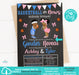 Editable Instant Access/Download Basketball or Bows Gender Reveal Invitation Brown Tone Version 1