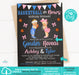 Editable Instant Access/Download Basketball or Bows Gender Reveal Invitation Light Tone Version 1