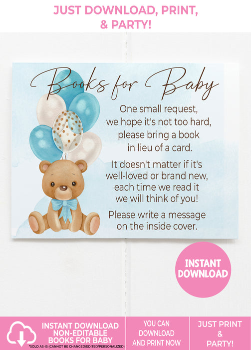  Blue Teddy Bear Baby Shower Books for Baby