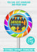 Editable Instant Access/Download Dinosaur 2in Round Lollipop Label