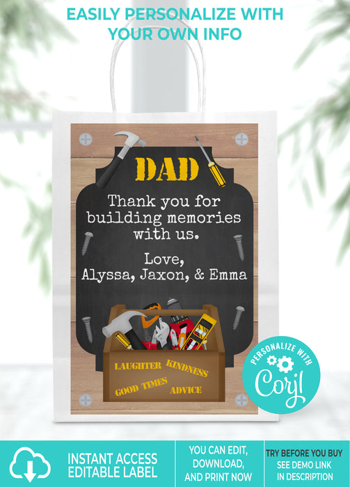 Father's Day Gift Bag Label