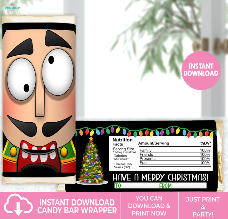 Printable Christmas Nutcracker Character Candy Bar Wrapper