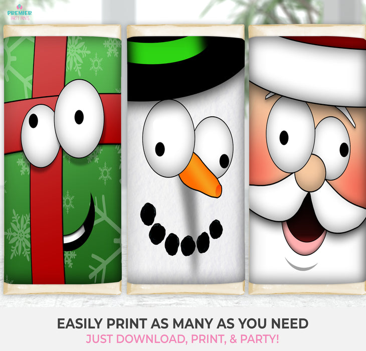 Printable Christmas Character Candy Bar Wrapper Bundle