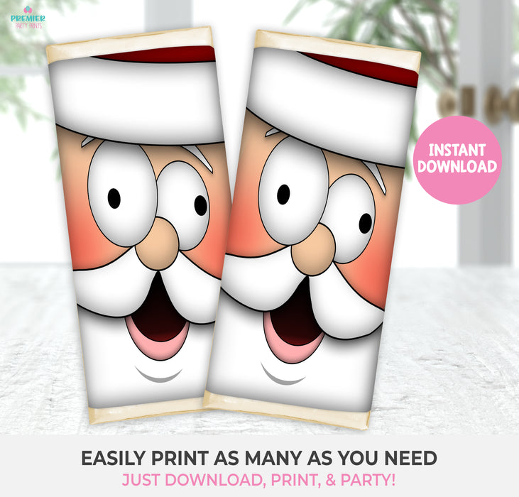 Printable Christmas Santa Character Candy Bar Wrapper