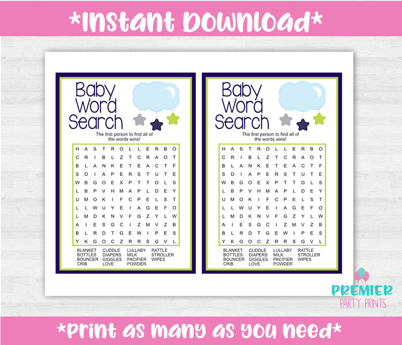 Twinkle Twinkle Little Star Baby Word Search Game