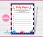 Nautical Dirty Diaper Baby Shower Game