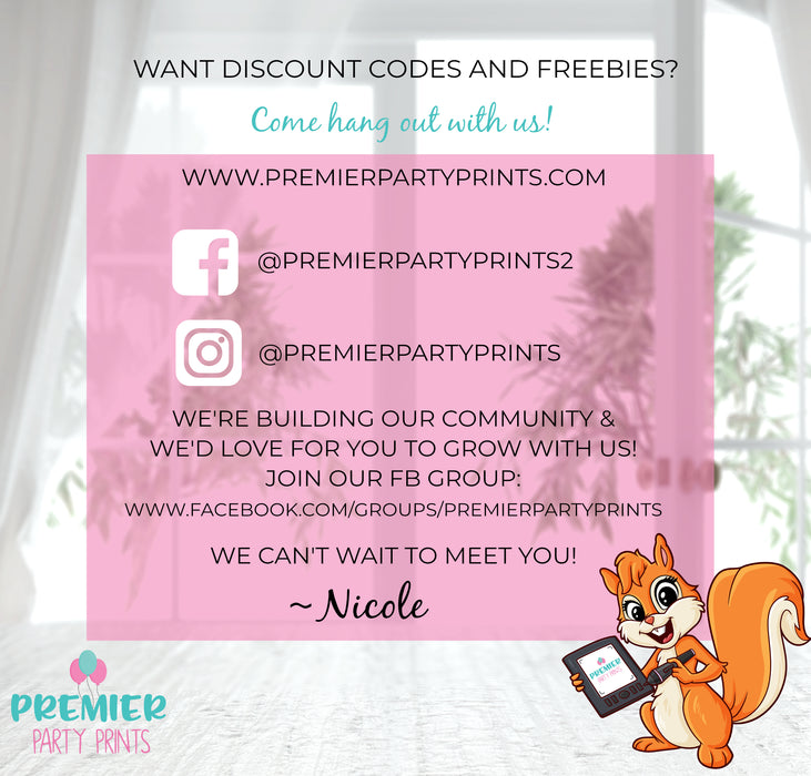 Invitation to join Premier Party Prints FB & IG Community
