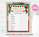 What the Elf Christmas/Winter Baby Word Scramble Gender Reveal Game Brown Tone