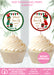  What the Elf Christmas/Winter Gender Reveal 2in Round Tags/Cupcake Toppers Brown Tone 1