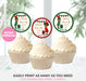  What the Elf Christmas/Winter Gender Reveal 2in Round Tags/Cupcake Toppers Brown Tone 1