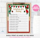 What the Elf Christmas/Winter Wishes for Baby Gender Reveal Game Brown Tone