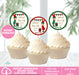 What the Elf Christmas/Winter Gender Reveal 2in Round Tags/Cupcake Toppers Light Tone Blond