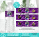 Printable Dark Purple & Gold Graduation Water Bottle Label