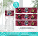 Maroon/Burgundy & Silver (Colors Cannot Be Changed) Graduation Water Bottle Label