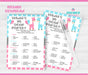 Printable Giraffe What's in Your Purse Gender Reveal Game