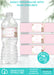 Girl Teddy Bear Baby Shower Water Bottle Label