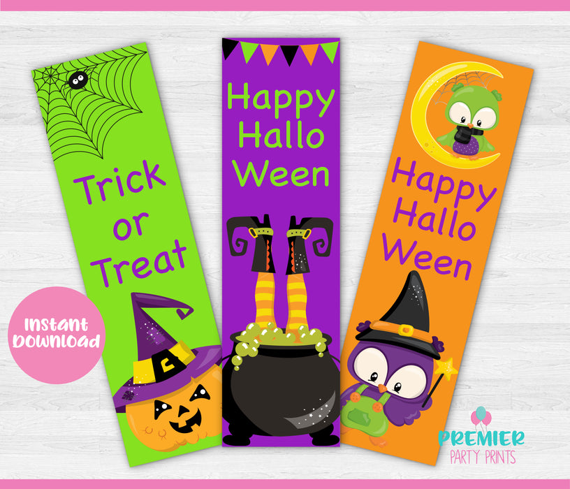 Instant Download Halloween Bookmarks-HWBM001