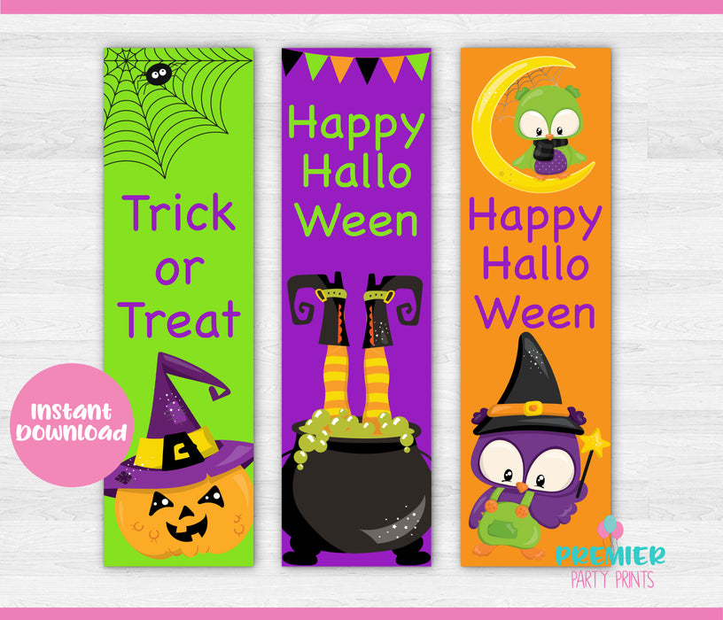 Instant Download Halloween Bookmarks-HWBM001