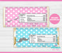 Lashes or Staches Gender Reveal Candy Bar Wrapper