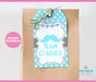  Lashes or Staches Gender Reveal Favor Tags