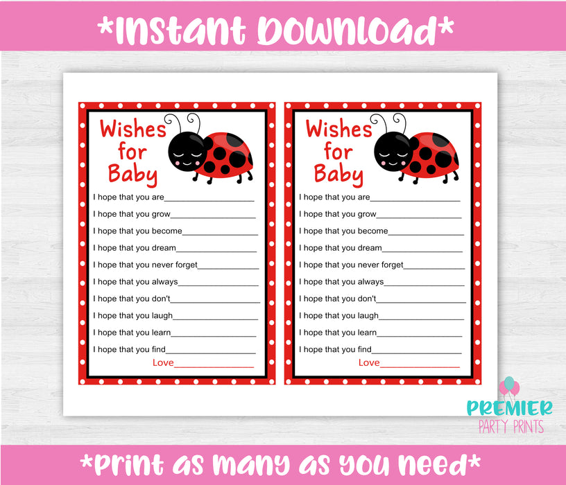 Little Ladybug Wishes for Baby Game Instructions