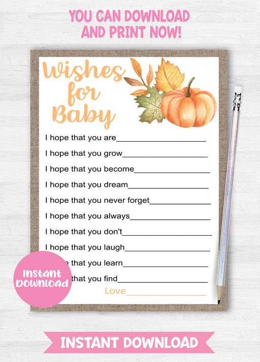  Pumpkin Wishes for Baby Game
