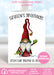 Printable Lumberjack Gnome Christmas Greeting Card