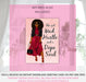 Instant Download African American Greeting Card Woman in Red Dress Instructions