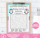 Printable Waddle Baby Be Penguin Christmas Winter Baby Word Search Game