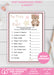Pink Teddy Bear The Price is Right Baby Shower Game